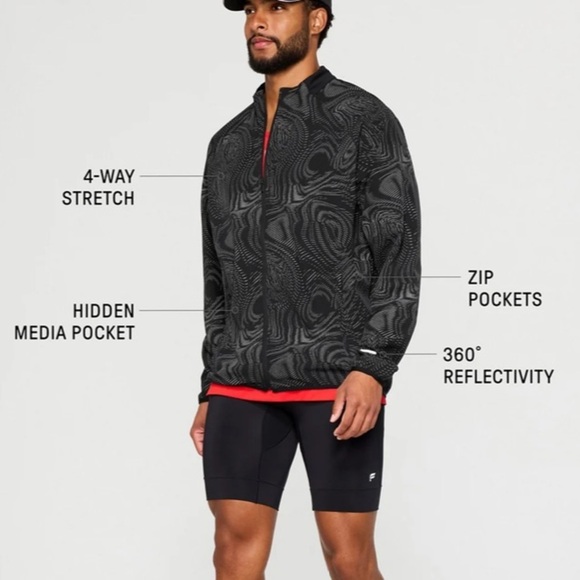 NWT Fabletics The Infinite Jacket Black High Frequency Reflective M - Picture 5 of 7